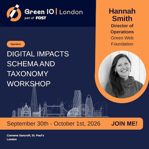 GreenIO London 2026, Hannah Smith is speaking